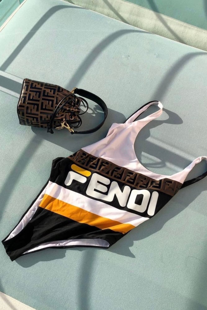 Image of FENDI X FILA ONE PIECE LYCRA SWIMSUIT ( )