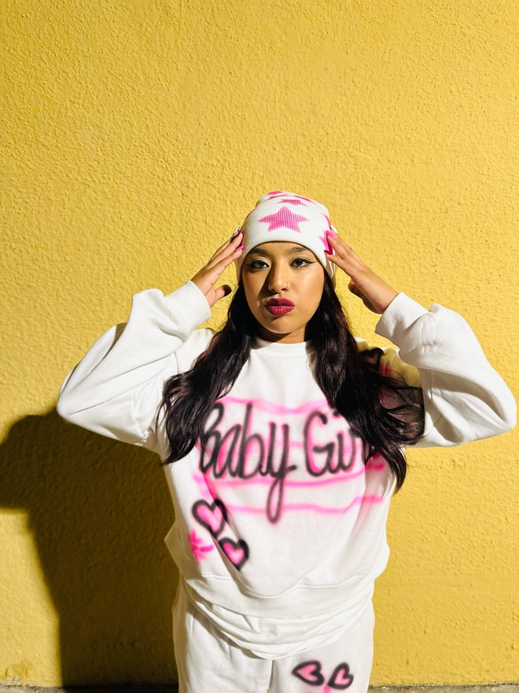 Image of Baby Girl Airbrush Crew Neck