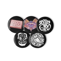 Image 1 of Mix Set of pin buttons Black