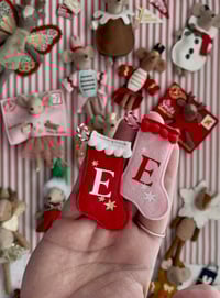 Image 1 of Miniature Christmas Stockings - personalised  