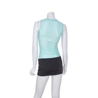 Image 3 of ANM260007 MESH TANK TOP TURQUOISE