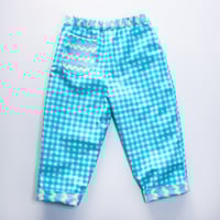 Image 4 of Reversible trousers- zigzag gingham (ready to ship 2-3 years)