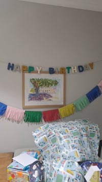 Image 2 of Happy Birthday Garland - Rustic
