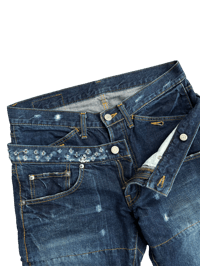 Image 4 of Cabane de Zucca Double Waist Hidden Studs Denim - 31
