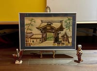 Image 1 of Folky Watercolour Temple Drawing