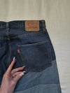 early 1970s patchwork denim Levi's flares