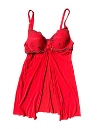 Image 1 of Red Lace Babydoll Cami 38B