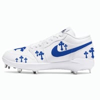 Men’s Air Jordan 1 low “CHROME” Cleats Blue