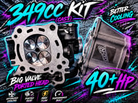 Image 1 of Strip/Street 349cc STG 3 ported head big valve kit 50mm throttlebody