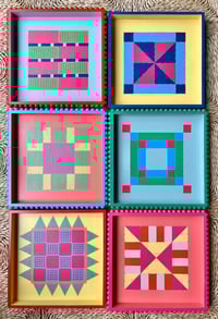 Image 4 of Painted Patchwork Tray (Pink Bobble)