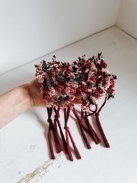 Image 8 of Festive red roses wreath halo