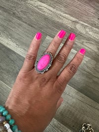 Image 1 of Pink stone ring