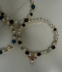 Image 3 of Western Cowprint Tumbler Accessories Set for Stanley with Bow, Bracelet, Bauble & Boot