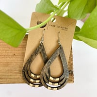 Striped tear drop earrings 