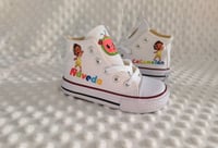 Image 2 of Cocomelon Toddler Girls Custom Canvas Shoes