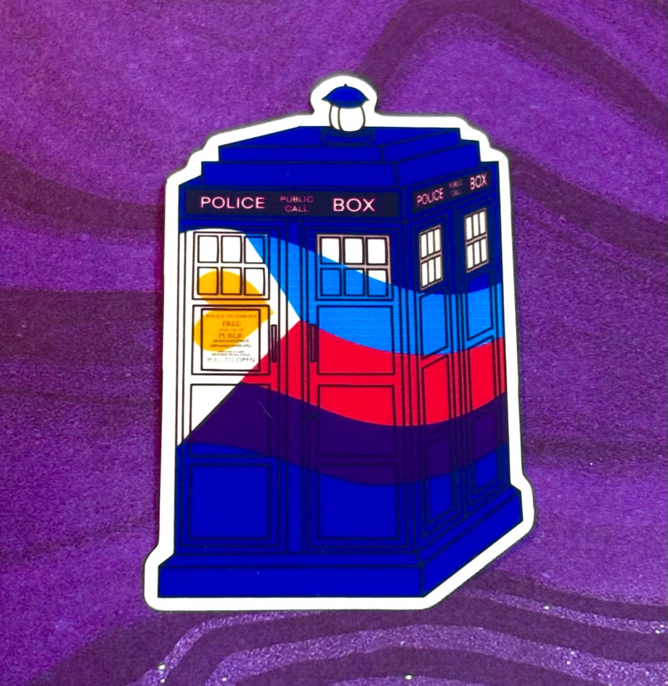 Image of Polyamorous Pride Tardis Flag