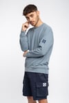 Sambrook Crew neck Jumper in Blue Stone/ Navy SMALL ONLY