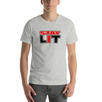 Image 3 of STAY LIT RED/BLACK Short-Sleeve Unisex T-Shirt