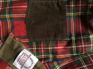 Image of Nwn- GroundsKeepR Oversized punk Shorts in Red Plaid