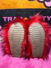 Image 5 of Red Black Faux Imitation Fur Y2K Yeti Baddie Snow Boots