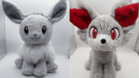 Image 1 of Pokémon shiny eevee, Froakie and fennekin and more  35cm plush 