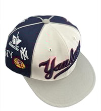 Image 1 of Fitted 7 1/2 - New York Yankees - All Over Team Logos - American Needle