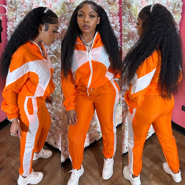 Image of Orange & White Tracksuit