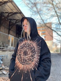 Image 2 of “Beauty is from within you” Hoodie - Handpainted bleach art on unisex pullover hoodie - size XL 