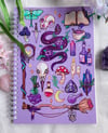 Purple Witch, Reusable Sticker Book