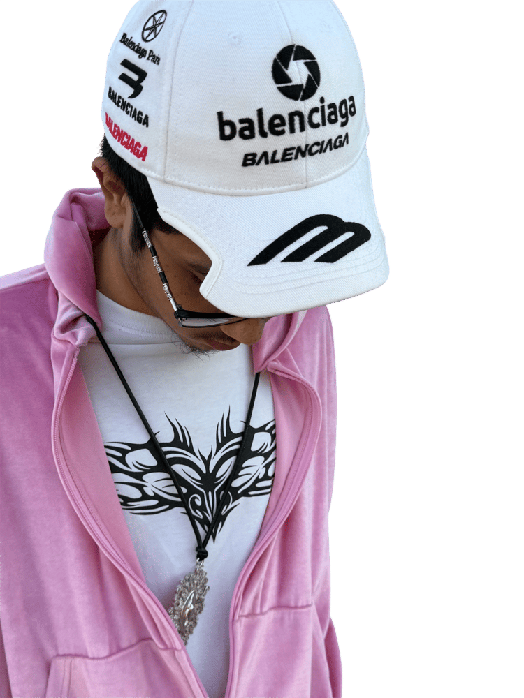 Image of Balenciaga SS23 Velour BB Zip-up