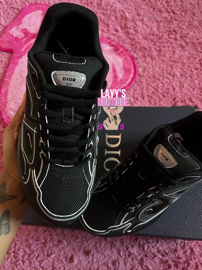 Black Dior B30 Sneakers | Layys Closet