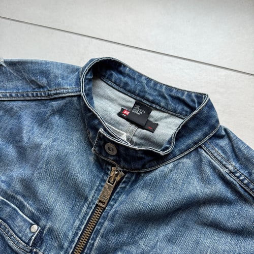 Image of 2000s Diesel Denim Biker Jacket, Size Medium