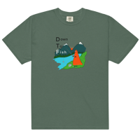 Image 1 of “Down to Fish” Unisex garment-dyed heavyweight t-shirt