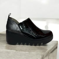 Image 1 of Fly London Beli Black Patent/Silver