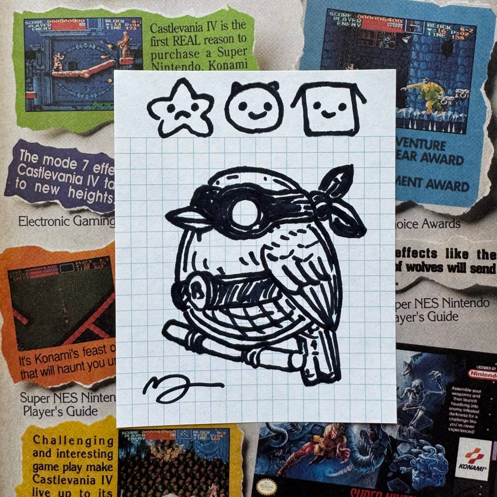 Image of Fat Bird Sharpie Sketch #63