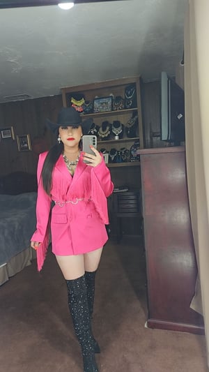 Image of Becky Fringe Satin Jacket 