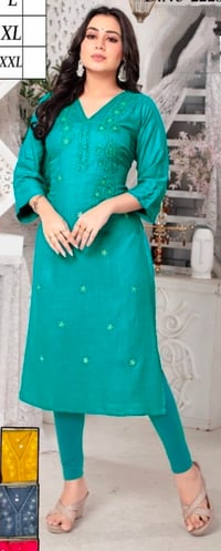 Image 1 of KSV81052-1 Pc Soft Rayon Slub Kurthi