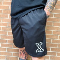 Image 3 of Black with White X Shorts