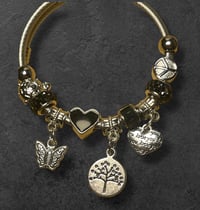 Butterfly hard bangle bracelet 