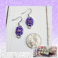 Image 1 of Amethyst Opal Rhinestone Romanov Earrings