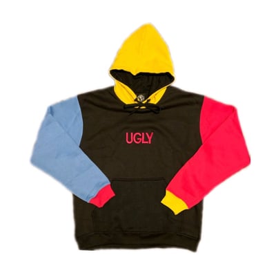 Image of BLACK YELLOW PINK BLUE HOODIE
