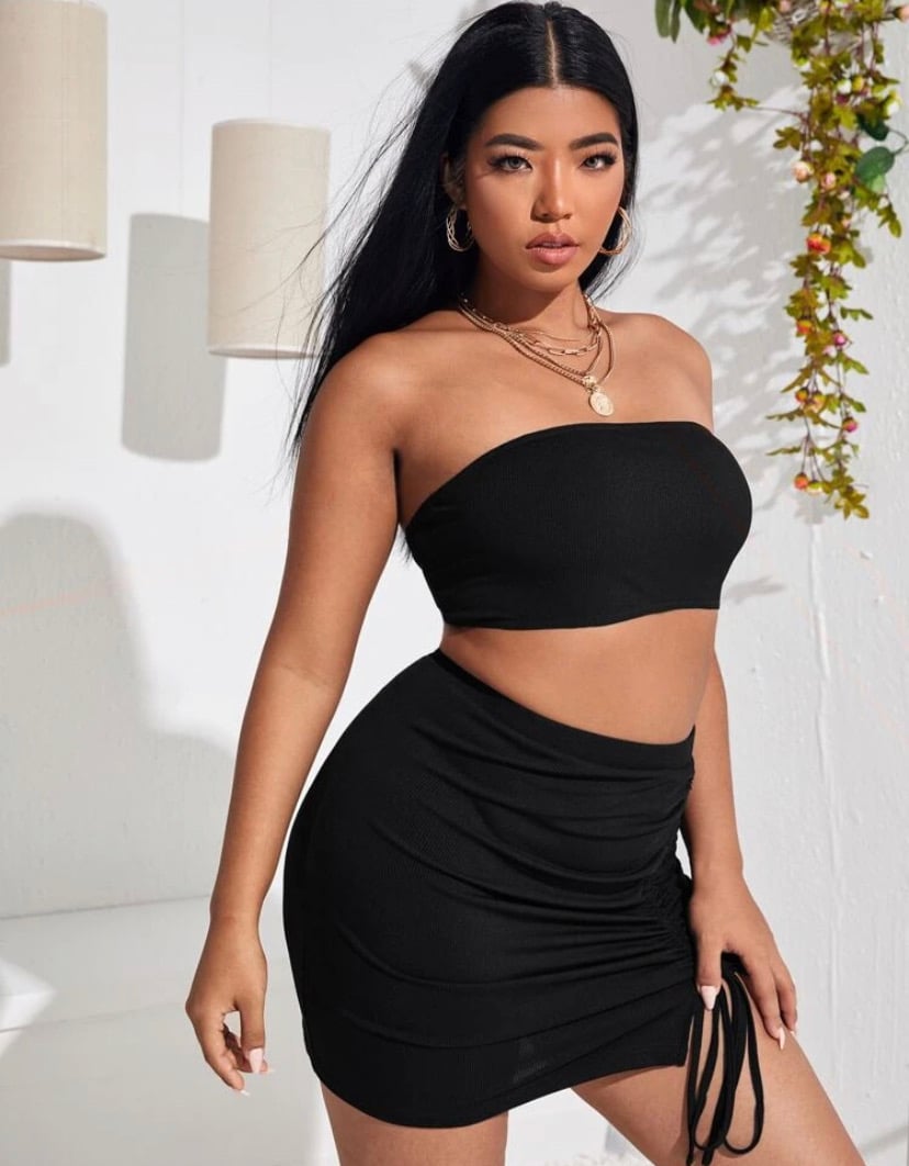 Image of  rib kinit  tube top