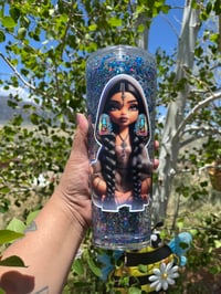 Image 3 of Turquoise Mix Snowglobe Tumbler 