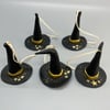 Tiny Witch Hat Ornament Set