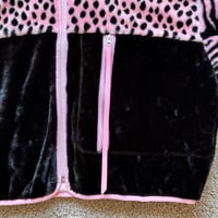 Image 4 of UGG MARLENE SHERPA JACKET ANIMALIA WOMENS SIZE MEDIUM FULL ZIP PINK BLACK NEW