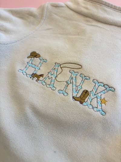 Image of Children’s 3/4 zip up embroidered fleece 