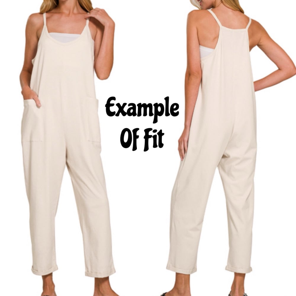 L/XL Cotton Blend Knit Pocket Jumpsuit in Appalachian Sunset