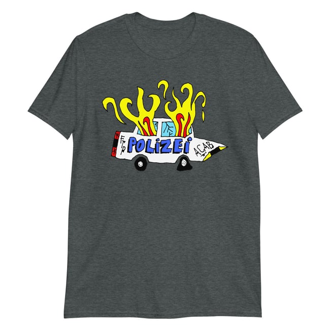 Burning Polizei Car T-Shirt