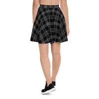 Image 5 of Dark Academia - Black Plaid Skater Skirt