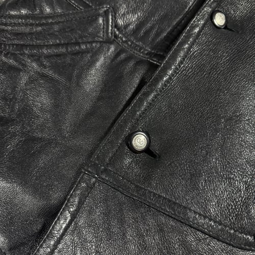 Image of 1980s Valentino Leather Shearling Jacket, Size XL